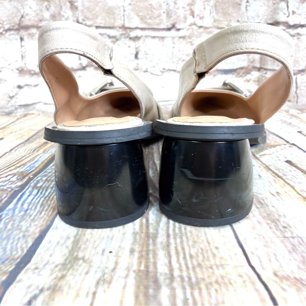 Ganni Feminine Slingback Pump in Off White Size 39 US 9 - Picture 8 of 9